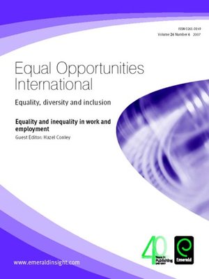 cover image of Equal Opportunities International, Volume 26, Issue 6